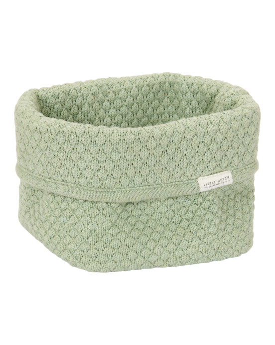 LITTLE DUTCH. Καλάθι αλλαξιέρας πλεκτό μικρό Pure Sage