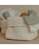 LITTLE DUTCH. Καλάθι αλλαξιέρας πλεκτό μικρό Pure Soft White