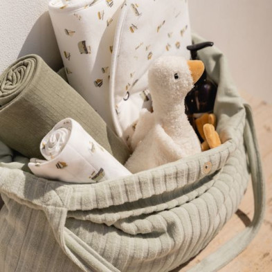 LITTLE DUTCH. Τσάντα μητρότητας Jacquard Terry (πράσινο)