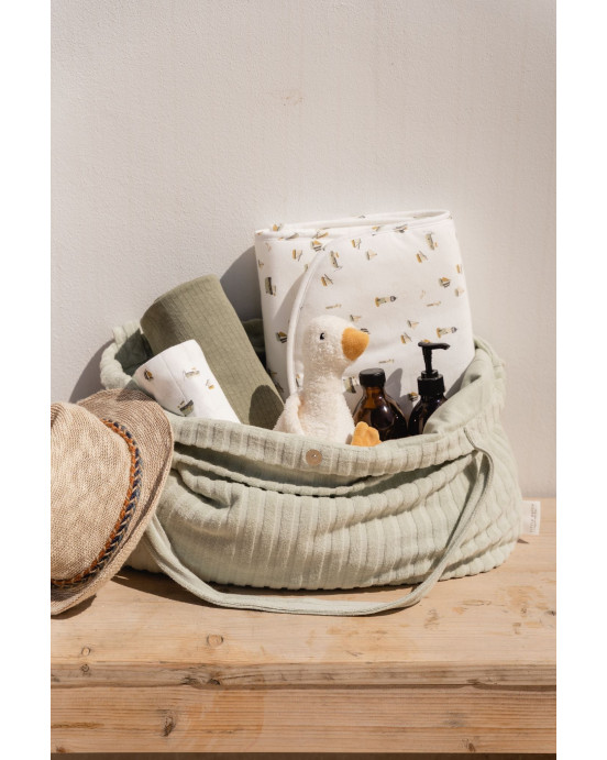 LITTLE DUTCH. Τσάντα μητρότητας Jacquard Terry (πράσινο)