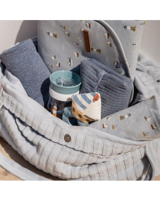 LITTLE DUTCH. Τσάντα μητρότητας Jacquard Terry (μπλε)