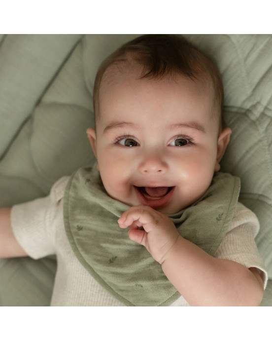 LITTLE DUTCH. Σετ 2 σαλιάρες-μπαντάνες Pure Sage