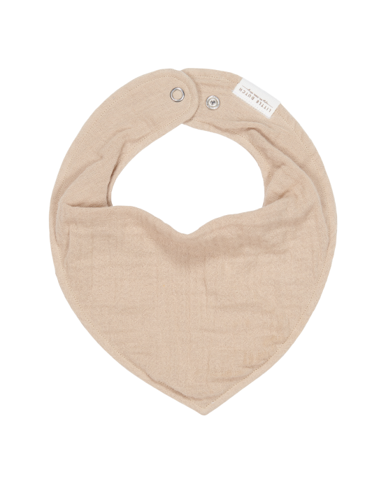 LITTLE DUTCH. Σαλιάρα-μπαντάνα από μουσελίνα Beige