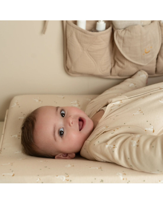 LITTLE DUTCH. Σετ 2 σαλιάρες-μπαντάνες Pure Soft Beige