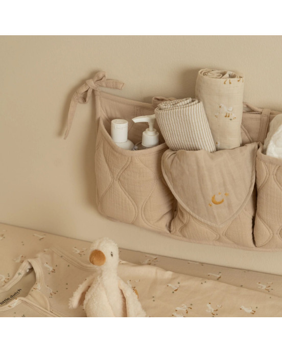 LITTLE DUTCH. Σετ 2 σαλιάρες-μπαντάνες Pure Soft Beige