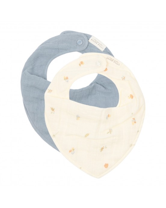 LITTLE DUTCH. Σετ 2 σαλιάρες-μπαντάνες από μουσελίνα Forest Treasures & Denim Blue LITTLE DUTCH. Σετ 2 σαλιάρες-μπαντάνες από μουσελίνα Forest Treasures & Denim Blue