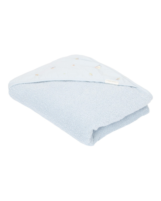 LITTLE DUTCH. Μπουρνουζοπετσέτα με κέντημα Blue 75x75