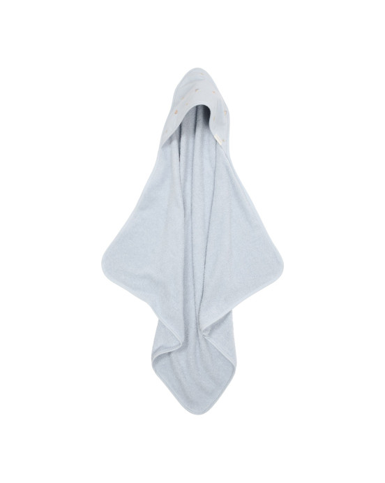 LITTLE DUTCH. Μπουρνουζοπετσέτα με κέντημα Blue 75x75