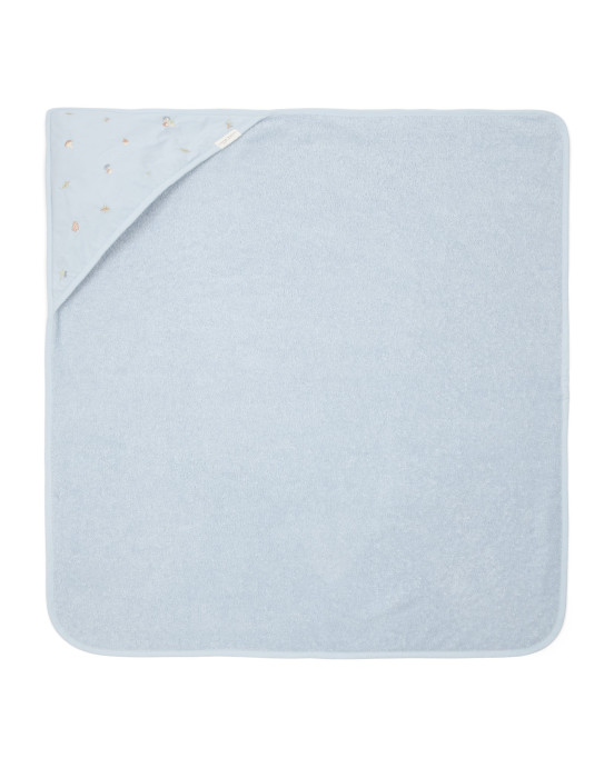 LITTLE DUTCH. Μπουρνουζοπετσέτα με κέντημα Blue 75x75