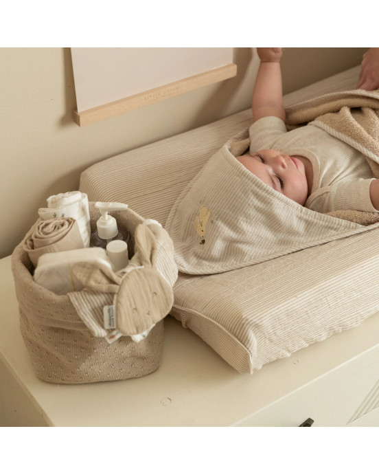 LITTLE DUTCH. Μπουρνουζοπετσέτα με κέντημα Baby Bunny 75x75