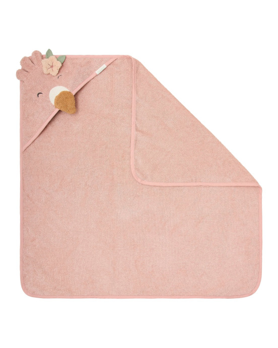 LITTLE DUTCH. Μπουρνουζοπετσέτα Flamingo 100x100