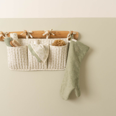 LITTLE DUTCH. Σετ 3 πανάκια προσώπου από μουσελίνα Blueberry Leaves/Sag