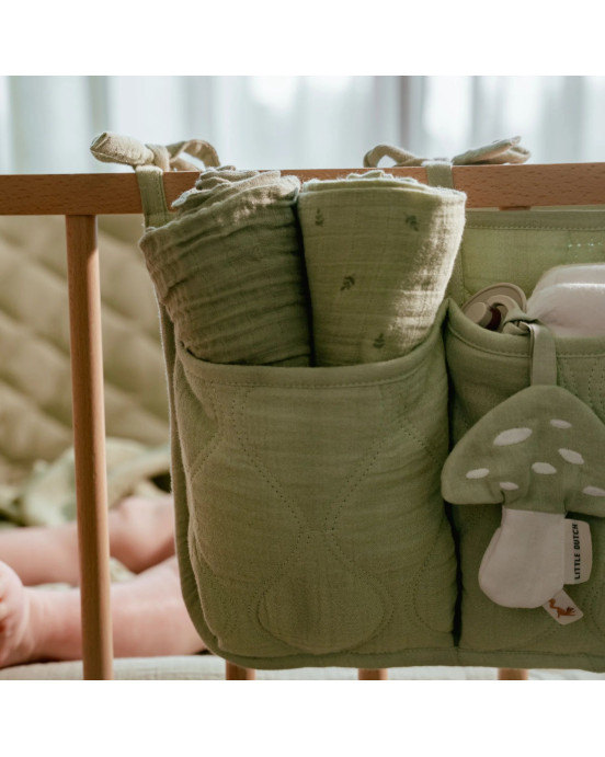 LITTLE DUTCH. Σετ 2 πανάκια αγκαλιάς από μουσελίνα Pure Sage 70x70