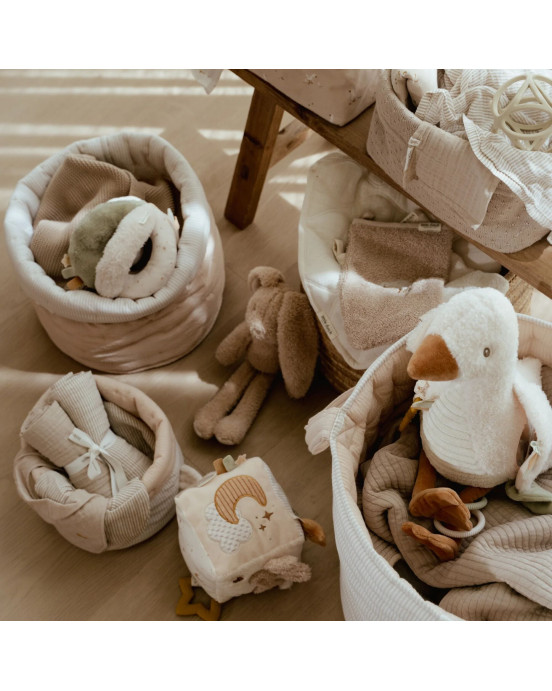 LITTLE DUTCH. Σετ 2 πανάκια αγκαλιάς από μουσελίνα Pure Soft Beige 70x70