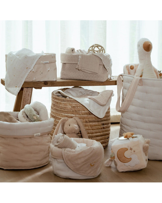 LITTLE DUTCH. Σετ 2 πανάκια αγκαλιάς από μουσελίνα Pure Soft Beige 70x70