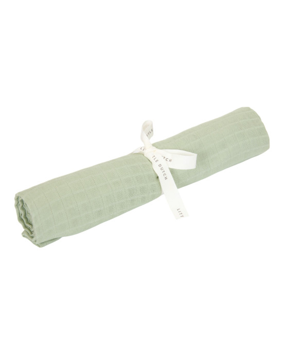 LITTLE DUTCH. Πανάκι αγκαλιάς - ύπνου από μουσελίνα Sage 120 x 120
