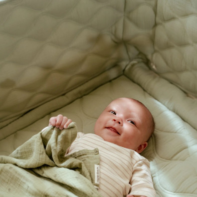 LITTLE DUTCH. Πανάκι αγκαλιάς - ύπνου από μουσελίνα Pure Sage 120x120