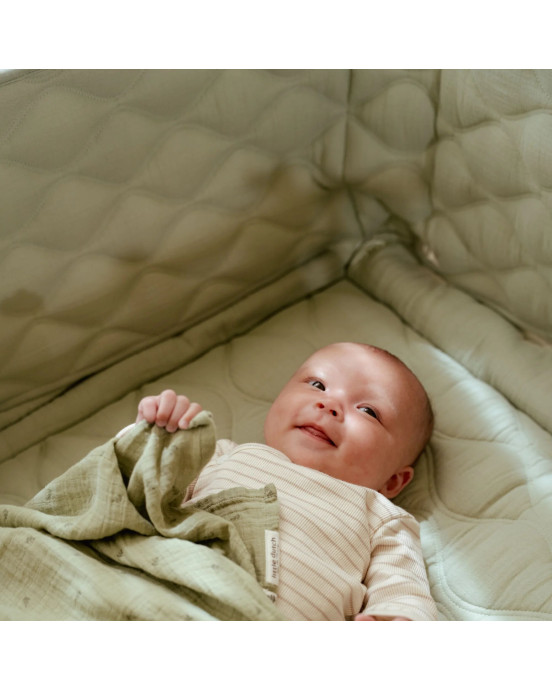 LITTLE DUTCH. Πανάκι αγκαλιάς - ύπνου από μουσελίνα Pure Sage 120x120