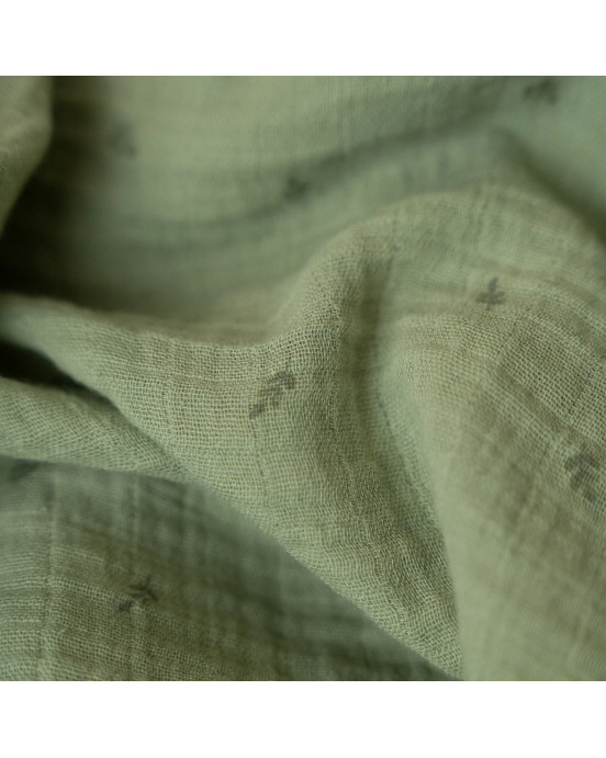 LITTLE DUTCH. Πανάκι αγκαλιάς - ύπνου από μουσελίνα Pure Sage 120x120