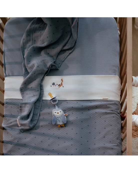 LITTLE DUTCH. Πανάκι αγκαλιάς - ύπνου από μουσελίνα Pure Denim Blue 120x120