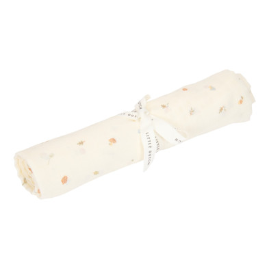 LITTLE DUTCH. Πανάκι αγκαλιάς - ύπνου από μουσελίνα Forest Treasures 120 x 120