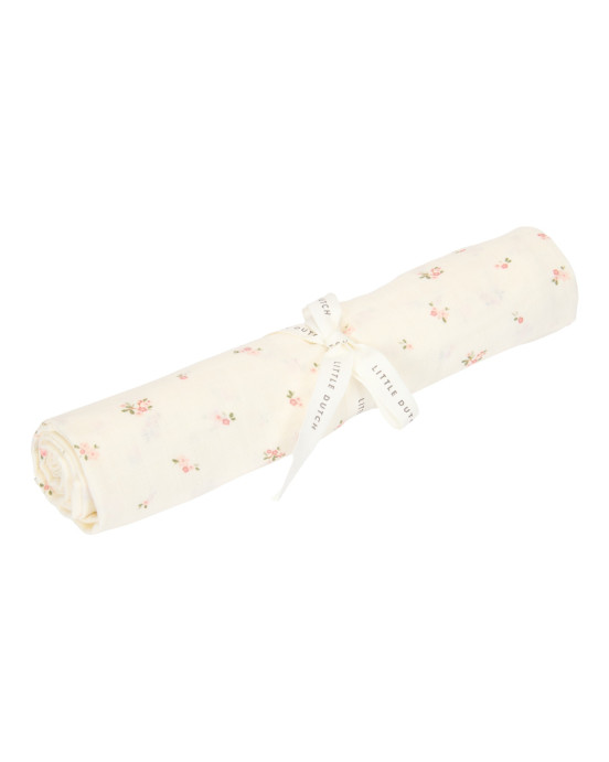 LITTLE DUTCH. Πανάκι αγκαλιάς - ύπνου από μουσελίνα Fairy Blossom 120 x 120