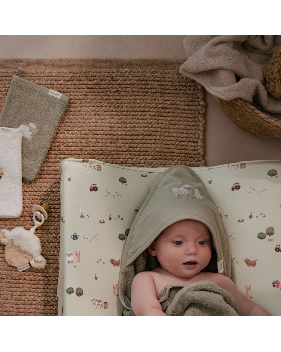 LITTLE DUTCH. Σετ 2 πανάκια μπάνιου με κέντημα Little Farm