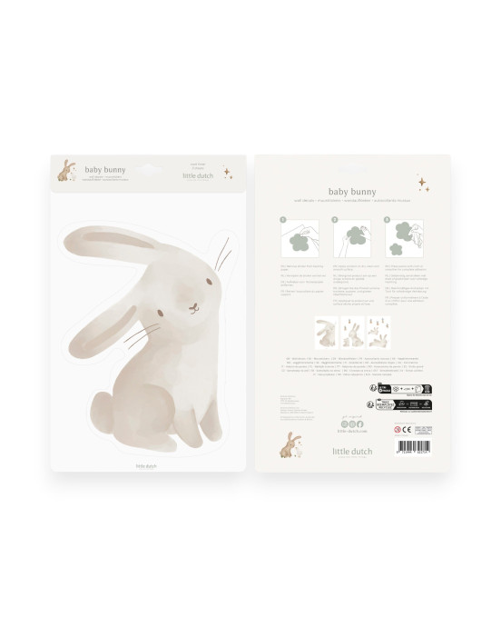 LITTLE DUTCH. Σετ 3 αυτοκόλλητα τοίχου Baby Bunny