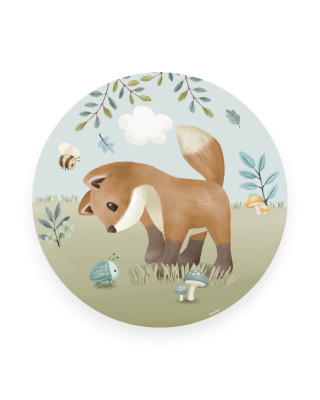 LITTLE DUTCH. Ταπετσαρία τοίχου στρογγυλή Forest Friends