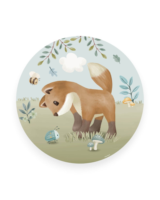 LITTLE DUTCH. Ταπετσαρία τοίχου στρογγυλή Forest Friends
