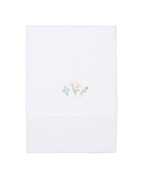 LITTLE DUTCH. Σεντόνι με κέντημα Flowers & Butterflies 110x140