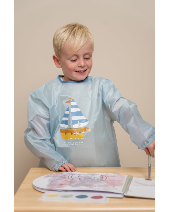 LITTLE DUTCH. Μπλουζάκι-ποδιά ζωγραφικής Sailors Bay