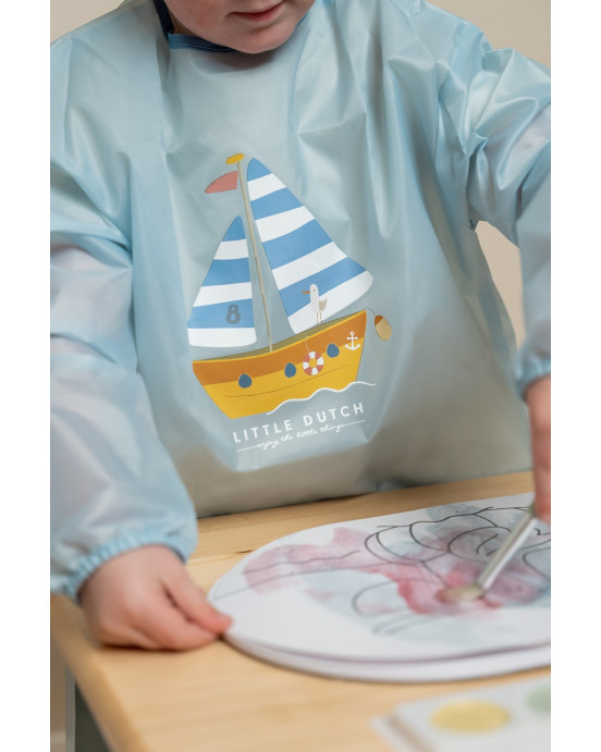 LITTLE DUTCH. Μπλουζάκι-ποδιά ζωγραφικής Sailors Bay