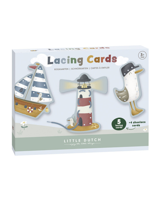 LITTLE DUTCH. Σετ 5 χαρτονένιες κάρτες με κορδόνι Sailors Bay