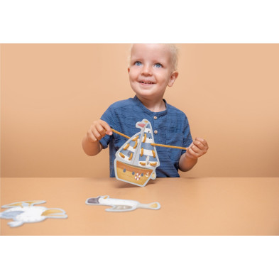 LITTLE DUTCH. Σετ 5 χαρτονένιες κάρτες με κορδόνι Sailors Bay