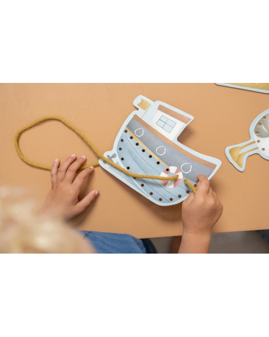 LITTLE DUTCH. Σετ 5 χαρτονένιες κάρτες με κορδόνι Sailors Bay