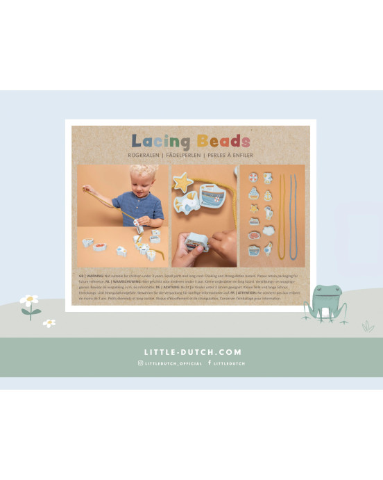 LITTLE DUTCH. Σετ 11 ξύλινες φιγούρες με κορδόνι Sailors Bay