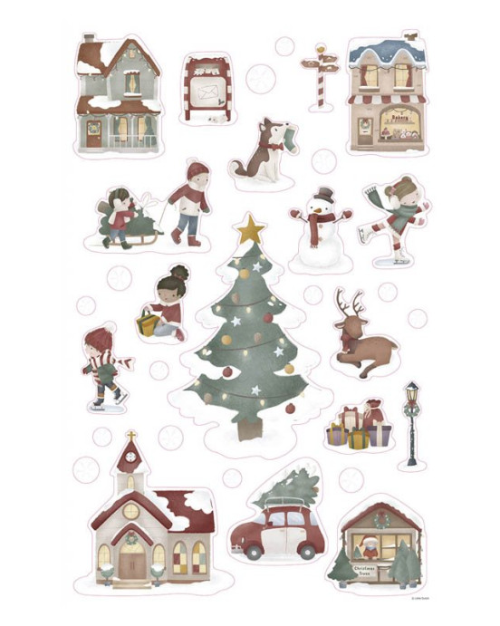 LITTLE DUTCH. Χριστουγεννιάτικα αυτοκόλλητα παραθύρου