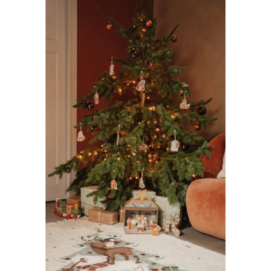 LITTLE DUTCH. Σετ 10 ξύλινα χριστουγεννιάτικα στολίδια