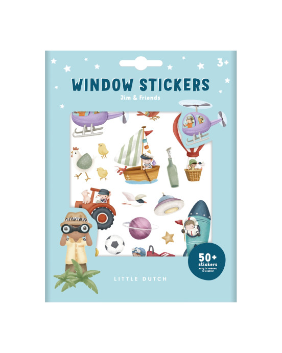 LITTLE DUTCH. Επαναχρησιμοποιούμενα αυτοκόλλητα Jim & Friends