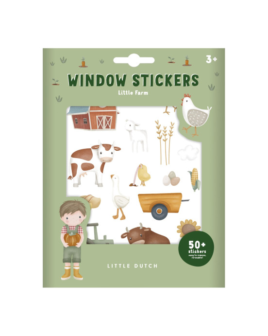 LITTLE DUTCH. Επαναχρησιμοποιούμενα αυτοκόλλητα Little Farm