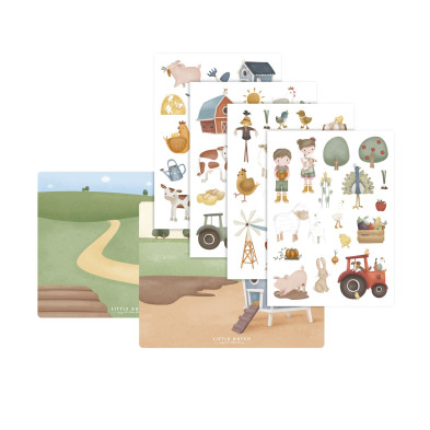 LITTLE DUTCH. Επαναχρησιμοποιούμενα αυτοκόλλητα Little Farm