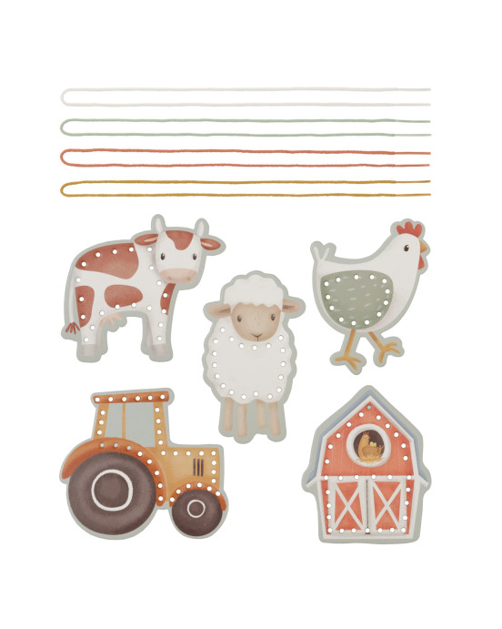 LITTLE DUTCH. Σετ 5 χαρτονένιες κάρτες με κορδόνι Little Farm