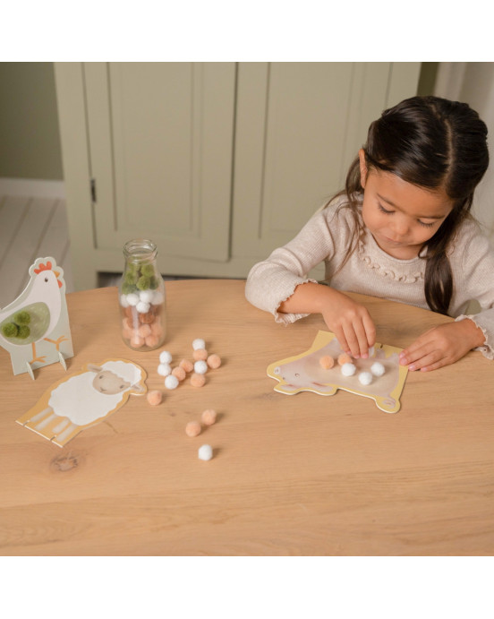 LITTLE DUTCH. Κάρτες με pom pom Little Farm