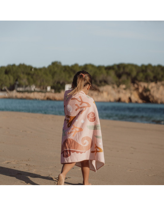 LITTLE DUTCH. Πετσέτα θαλάσσης Ocean Dreams Ροζ