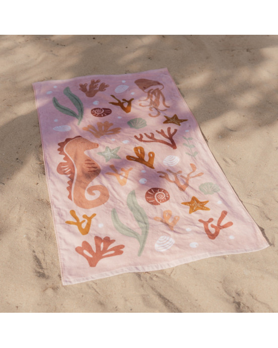 LITTLE DUTCH. Πετσέτα θαλάσσης Ocean Dreams Ροζ