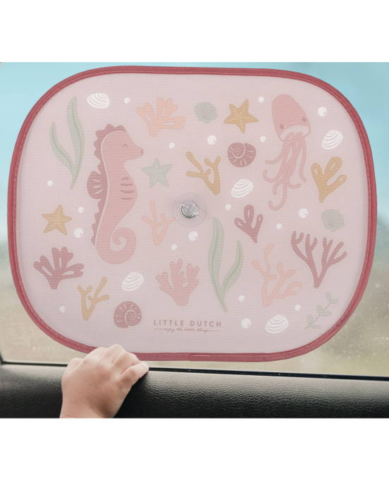 LITTLE DUTCH. Ηλιοπροστασία αυτοκινήτου Ocean Dreams Ροζ
