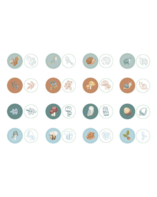 LITTLE DUTCH. Σετ σφραγίδες Forest Friends