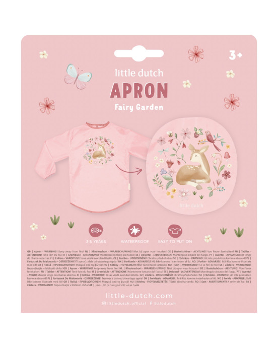 LITTLE DUTCH. Μπλουζάκι-Ποδιά ζωγραφικής Fairy Garden