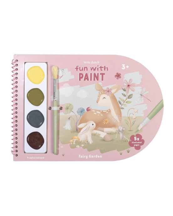 LITTLE DUTCH. Μπλοκ ζωγραφικής με νερομπογιές Fairy Garden